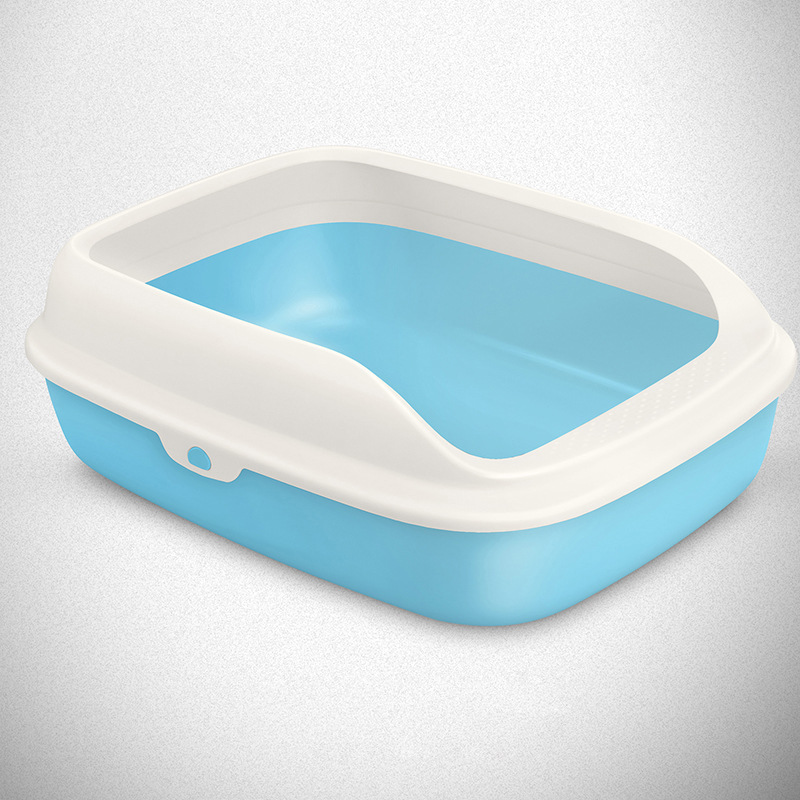 Caja de arena para gatos para mascotas semi-cerrado gato inodoro desmontable anti-salpicaduras caja de arena para gatos suministros para gatos enviar pala para gatos