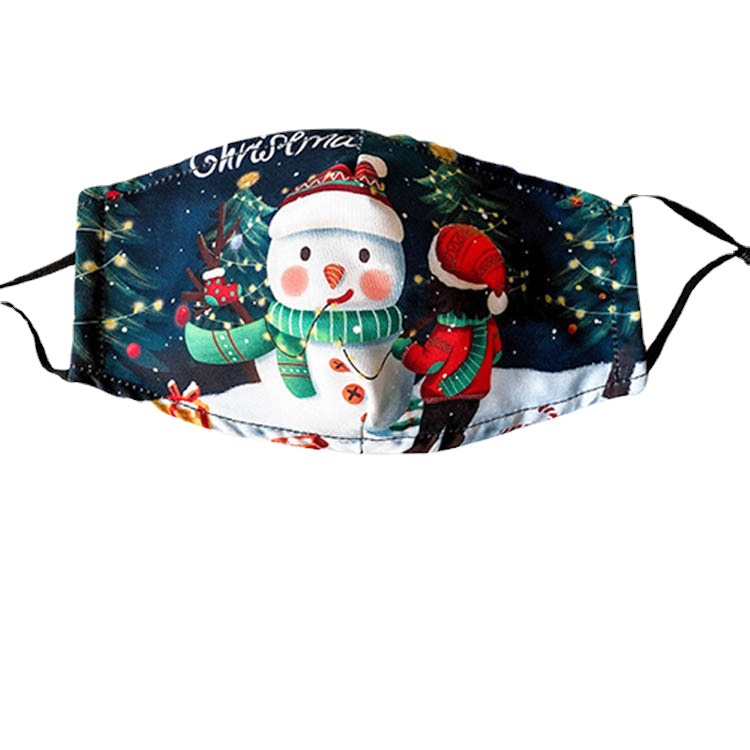 棉布口罩数码印花防尘防雾霾圣诞复活节口罩男女款式跨境外贸欧美