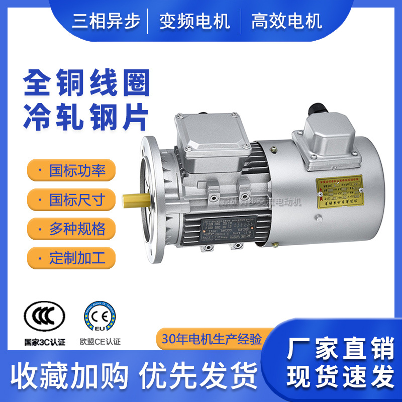 0.75/1.5KW变频调速电机YVF/YVP8024/7124/6324三相380V变频电机