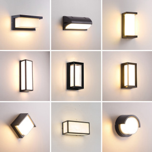 Outdoor Wall Lamp Waterproof Indoor Hotel Garden Wall Lamp Courtyard Led Sensor Villa Balcony Outdoor Smart