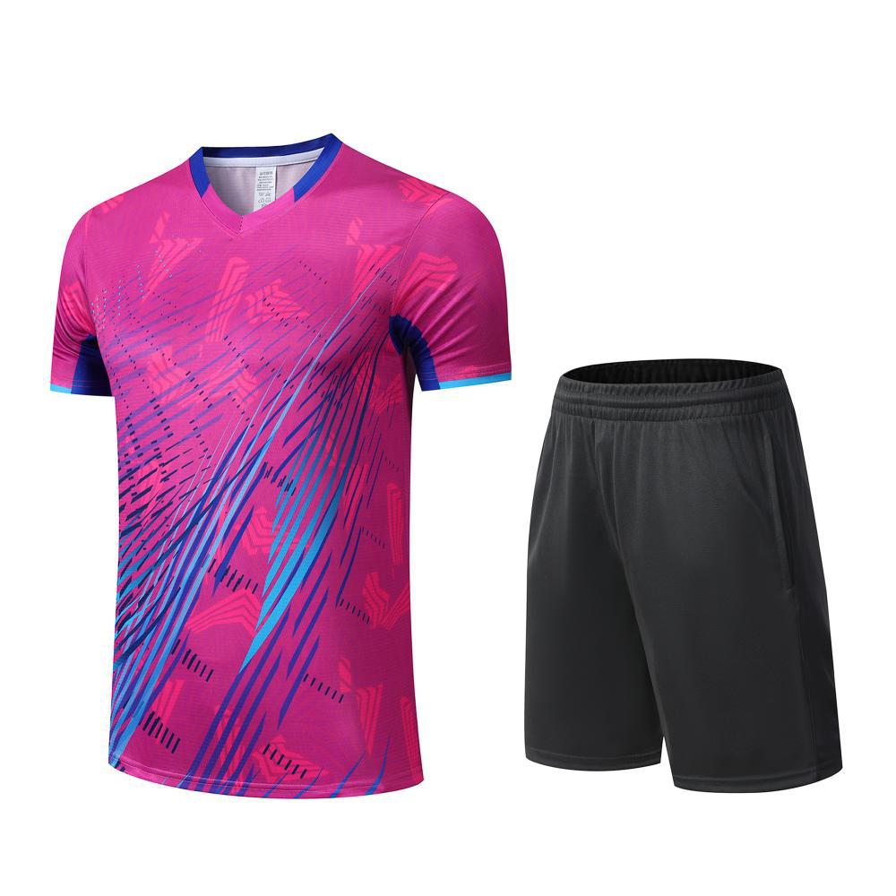 New Badminton Clothing Set for Adults and Children, Men's Competition Clothing, Training Clothing, Quick-Drying Table Tennis Jerseys, Women's Tops