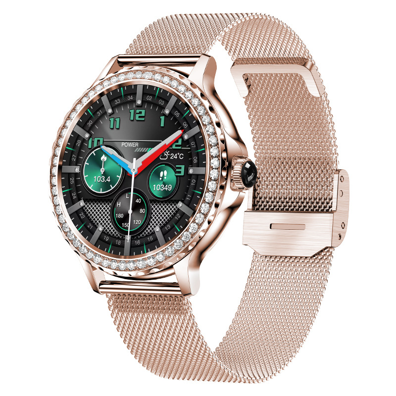 New Women's Fashion Watch NX19 Bluetooth Call Smart Sports Bracelet IP68 Waterproof Wristwatch With Diamonds_voghion.com