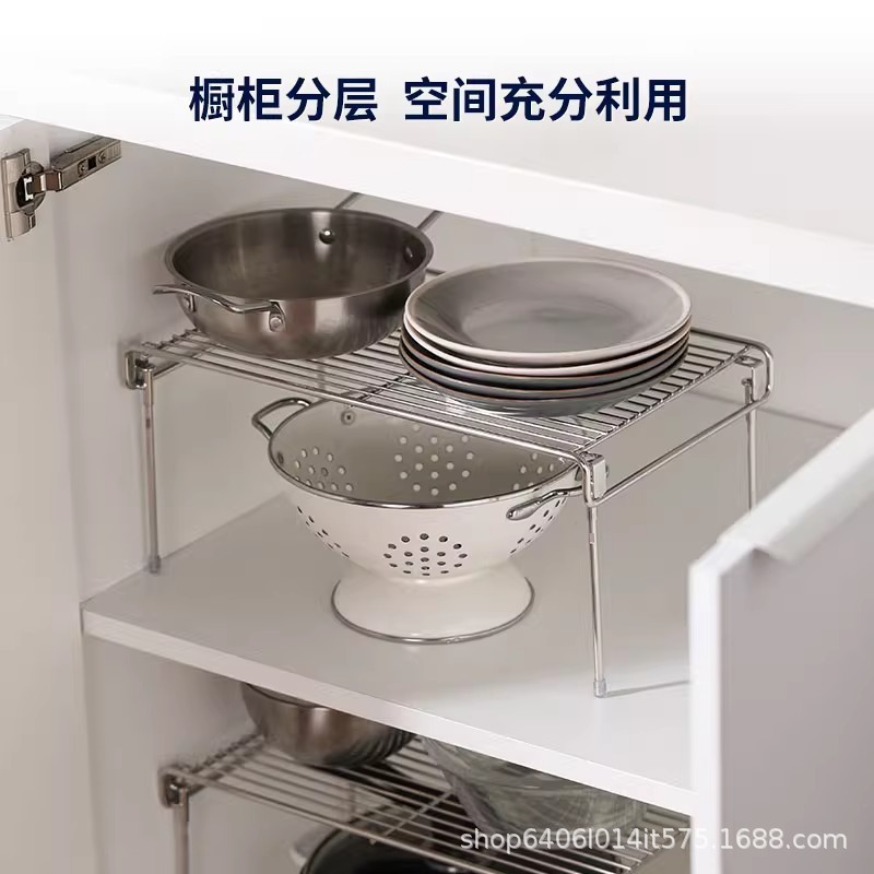 304厨房置物架台面储物架橱柜烤箱收纳不锈钢分层多层货架|undefined