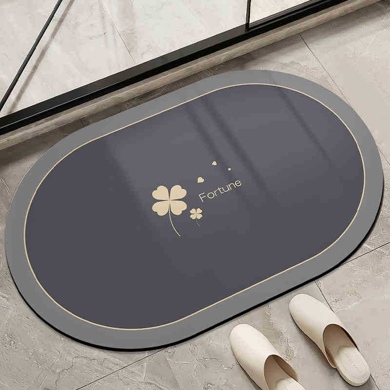 Moderno simple alfombra de barro de diatomeas color sólido absorción de agua alfombra de suelo de secado rápido inodoro antideslizante fácil de cuidar alfombra de pies