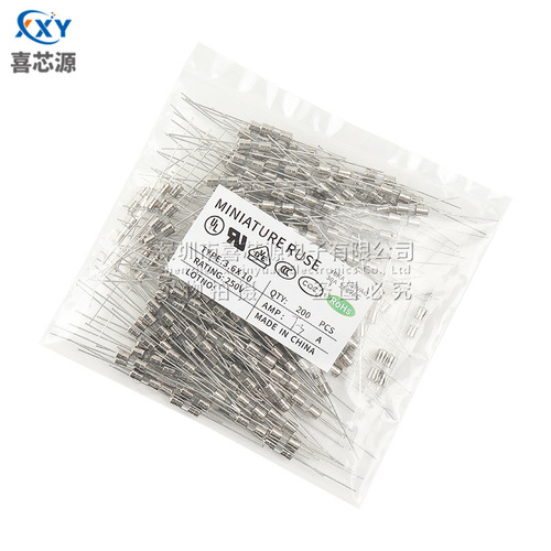 Source factory 3.6x10mm double cap glass fuse F3A 250V fast break with lead foot fuse 