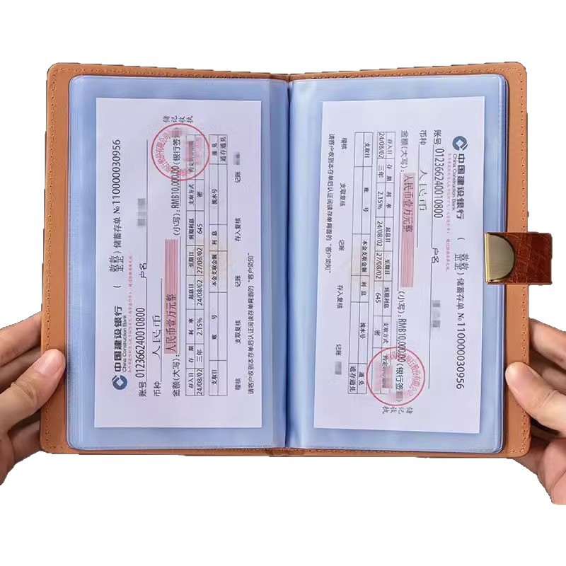 New cash deposit book deposit clip banknote commemorative coin storage book can put money paper money saving book password book