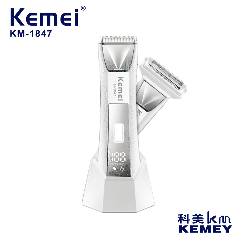Kemei Kemei máquina de afeitar eléctrica KM - 1847 multifunción depilación digital lavable tijeras eléctricas tijeras privadas