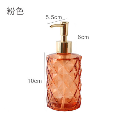 Presione la botella del desinfectante de la mano textura creativa de la vendimia Botella de cristal Gel de ducha Champú loción sub-botella vacía