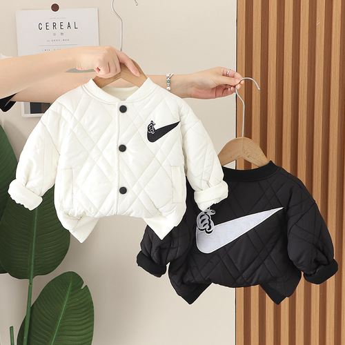 Children's Korean-style baseball suit  new cotton-lined thick autumn and winter unisex children's cotton jacket outerwear trendy dropshipping