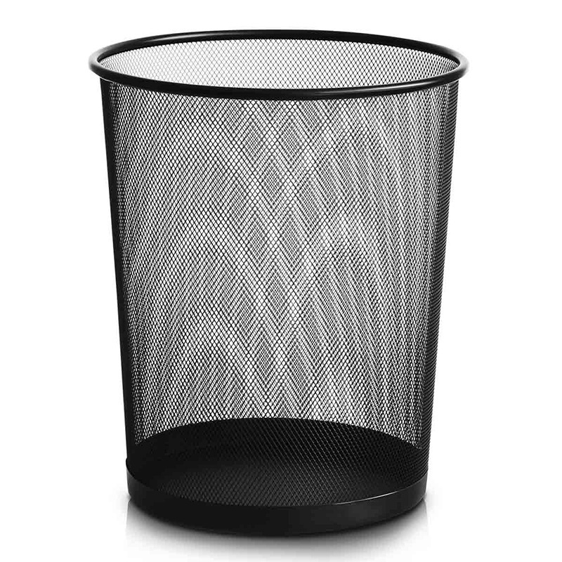 Deli 9189 Coverless Paper Basket Kitchen Office Kitchen Living Room Bathroom Tube Large Metal Wire Mesh Trash