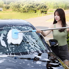 Water-absorbent car wash sponge brush car cloth that does not damage the car, extendable car brush stainless steel long handle car washing tool wholesale