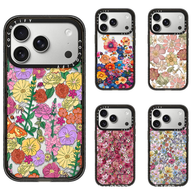 Cute Garden Frog and Bee C Series Phone Case Suitable for Apple 17 Pro Max, 16/15 Creative 14 Plus Trendy