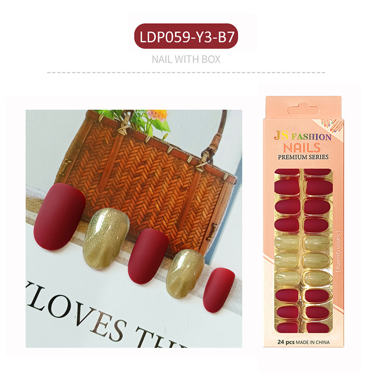 Uñas postizas removibles de color sólido brillante, 24 piezas, puntas de uñas largas en forma de almendra en una caja de papel, uñas de longitud media para decoración de uñas.