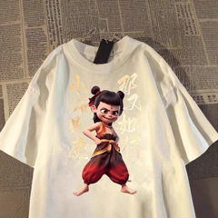 Vintage American Nala T-shirt for Men and Women, Summer Loose Streetwear Brand Oversize High Street Couple Top