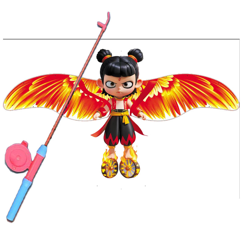 Weifang caña de pescar dinámico kite puesto niños al aire libre de mano pequeña cometa caña de pescar kite puesto en el mercado nocturno image 4