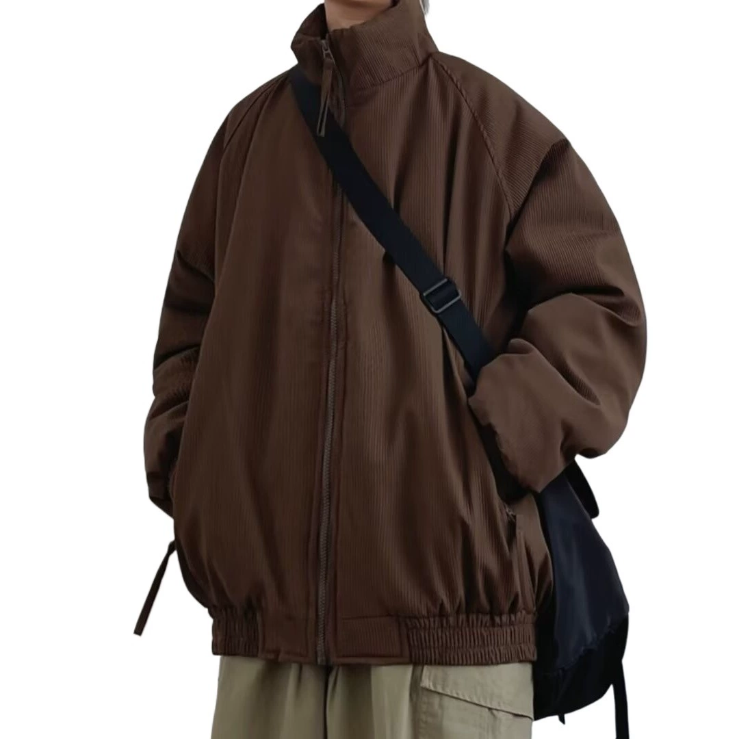 Japanese autumn retro men's jacket, oversize
