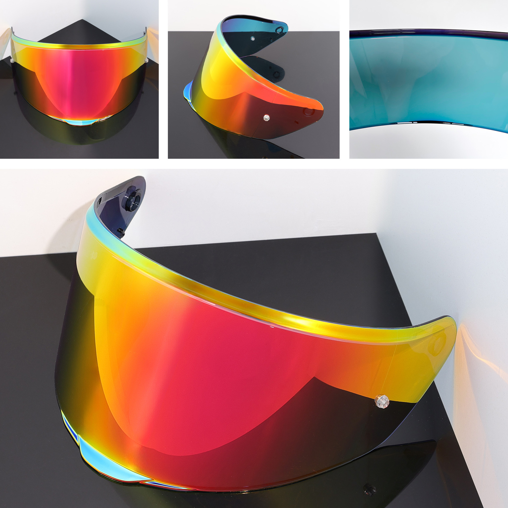 FF820 helmet visor is compatible with RAPID III electroplated sun protection motorcycle helmet visor, suitable for day and night use