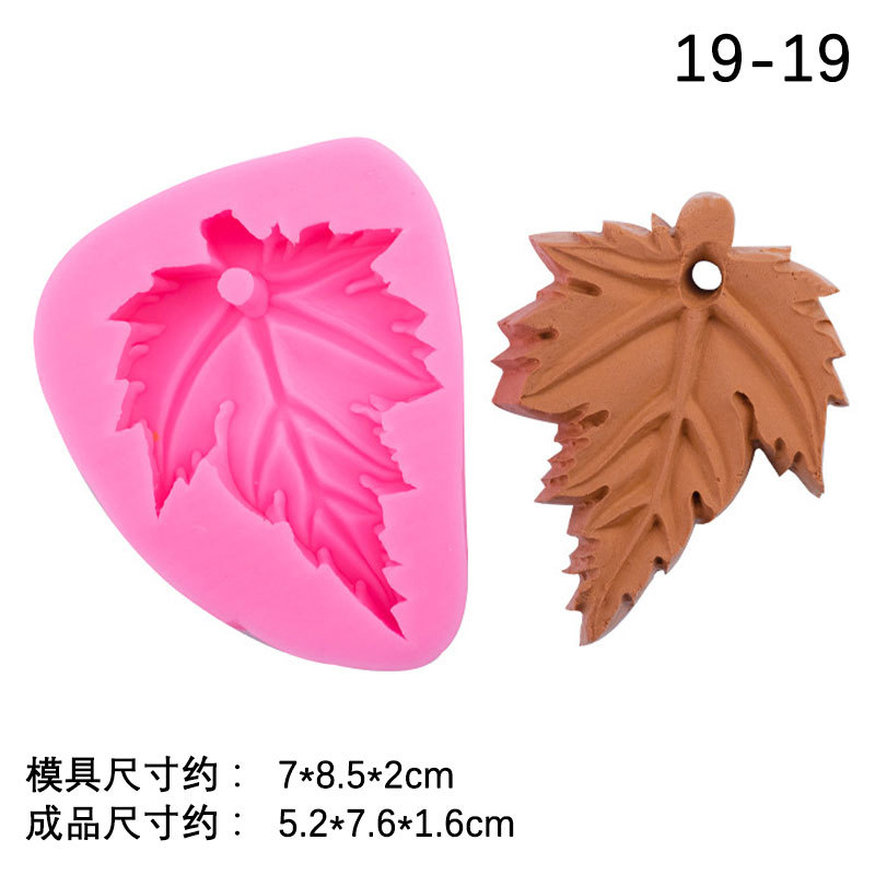Molde de Silicona para Colgantes de Resina con Forma de Hoja de Arce, Decorativo, para Auto y Aromaterapia