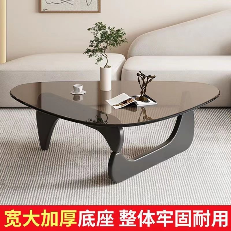 Nuevo tipo de goteo de agua mesa de té de vidrio para el hogar pequeño hogar sala de estar lujosa moderna y simple madera sólida creativa nochi