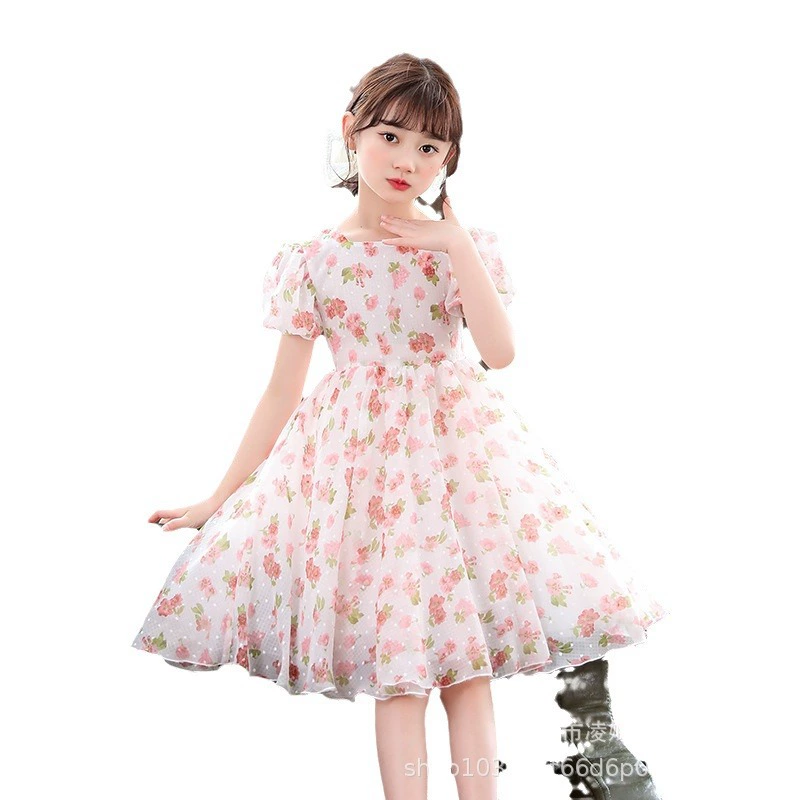Летнее платье, юбка, с коротким рукавом, в стиле вестерн, 3-12 лет