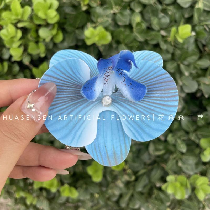 3Dプリントフィルム胡蝶蘭シミュレーション単輪花頭手作り結婚お土産喜糖箱装飾diy靴花|undefined