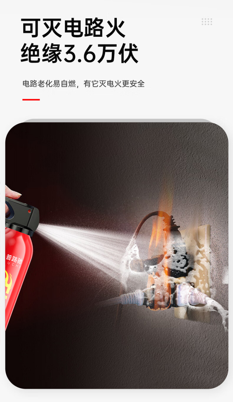Puluchi mini water-based 13B car fire extinguisher wholesale small portable car family car annual inspection