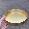 Golden round storage disc cosmetic jewelry tea tray