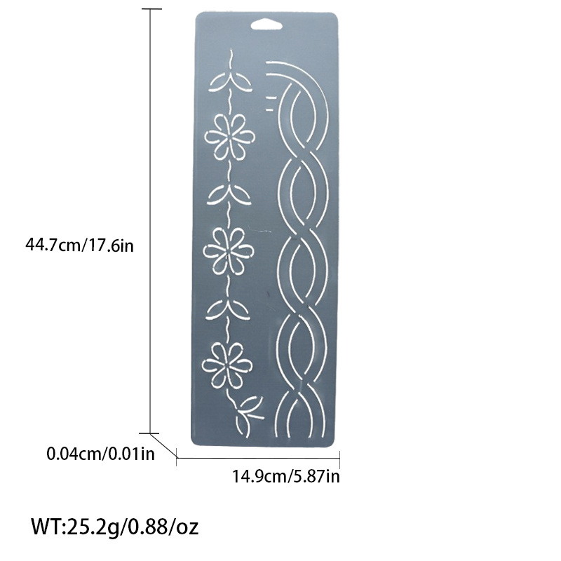 Línea presionando Plantilla de bordado plantilla patrón de ciruela bambú acolchado tablero de dibujo plantilla de bordado herramienta de patchwork