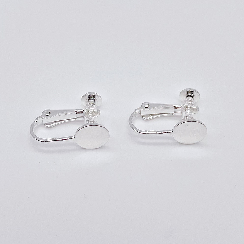 Diyアクセサリー部品8mm丸ネジ耳クリップ純銅耳穴なし痛み防止耳クリップ耳飾りアクセサリー部品