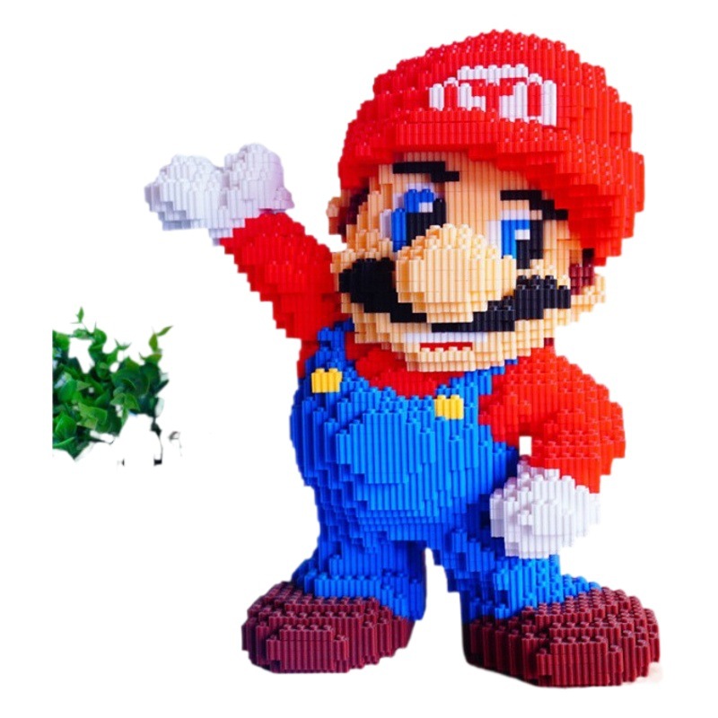 Lesen grandes bloques de construcción María niños y niñas Mario rompecabezas montado juguetes adultos niños rompecabezas regalo