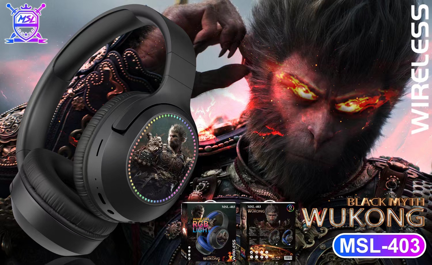 Transfronterizo WU KONG auriculares Bluetooth luminosos auriculares móviles inalámbricos juegos deportivos regalos auriculares fabricantes image 6