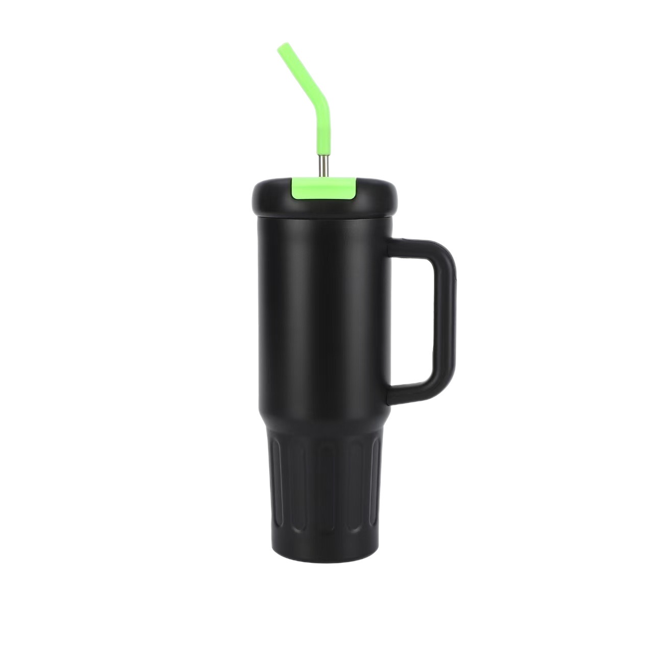 Gran capacidad transfronteriza 40oz taza de hielo con mango taza de aislamiento de acero inoxidable taza portátil de paja taza de automóvil al por mayor
