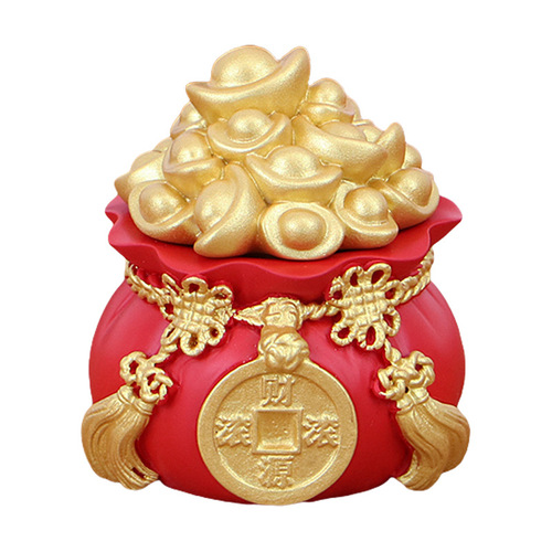 Creative money bag ornaments, car center console, car interior, office desktop decorations, cake ornaments