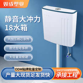 大冲力蹲便器水箱整套 厕所大容量蹲便水箱挂墙式套装抽水箱