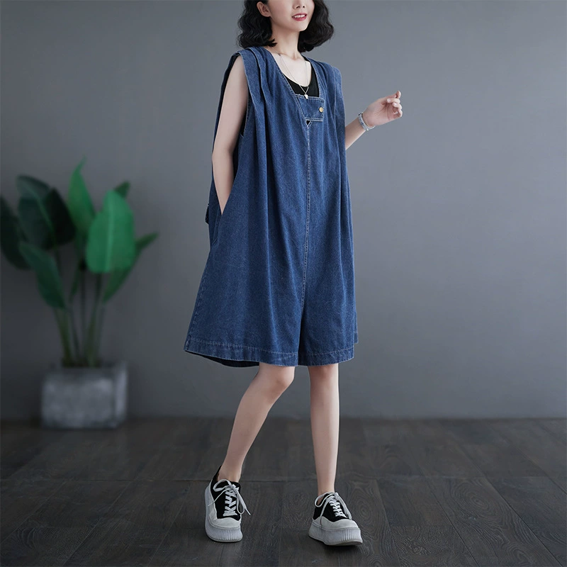 Suspenders, overall, shorts, summer trousers, loose fit, fitted, high-quality style, for teenagers