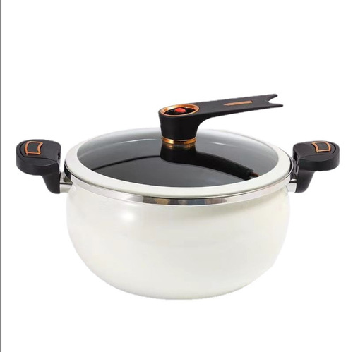 German enamel pot enamel micro-pressure pot 8L large-capacity stew pot household multi-function pressure cooker wok non-stick pot