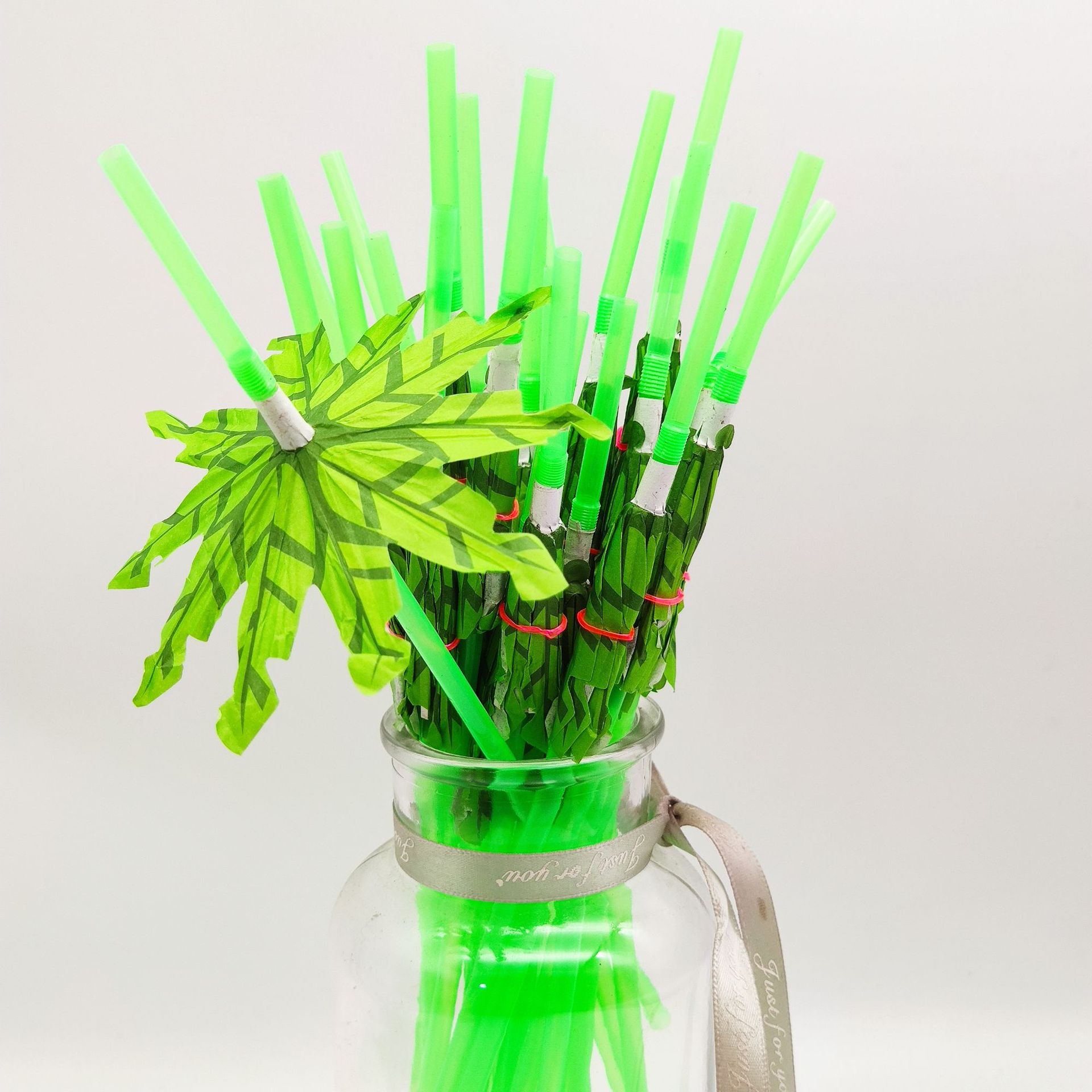 Cocktail Drinks tea with milk straw manual Coco straw Art decorate disposable straw