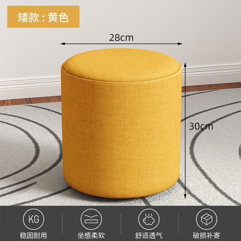 布製の小さなスツール、家庭用の低いスツール、ファッショナブルな丸いスツール、シンプルなリビングルームのソファ、靴交換用のスツール、クリエイティブなブロック|undefined