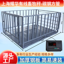 3吨有线无线畜牧秤动物秤电子平台秤养殖场称猪牛羊带围栏地磅称