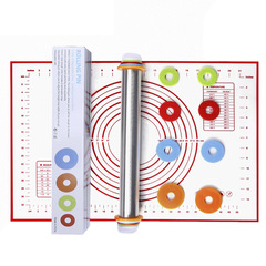 Amazon 17-inch adjustable stainless steel rolling pin with thickness adjustment scale flour stick leather dough kneading tool