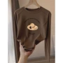 长袖美式春季弧形t恤