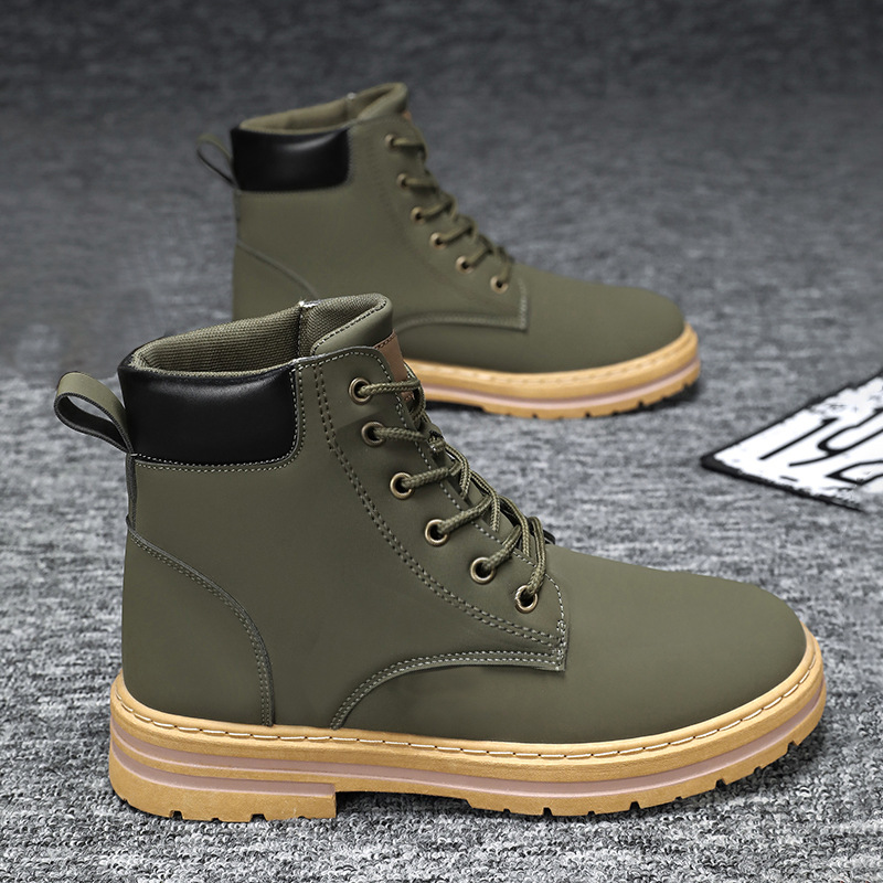 Martin botas para hombre invierno 2024 nuevos zapatos de hombre estilo británico botas de ruibarbo retro zapatos casuales de alta altura para hombre