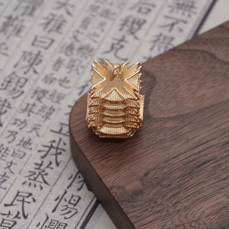 diy中式古风发簪配件合金发簪配件镂空凉亭汉服发饰吊坠厂家批发|undefined