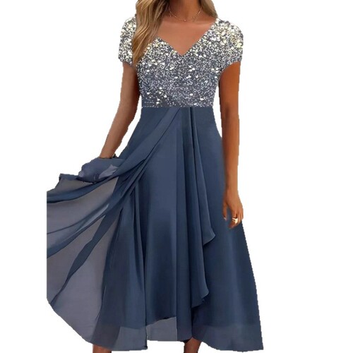 New Summer Women's European and American Fashion Dresses, Urban Casual Stylish Chiffon Dresses