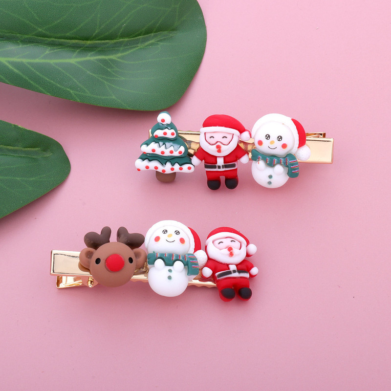 クリスマスヘアピン、ヘアアクセサリー、ヘッドバンド、サイドクリップ、前髪クリップ、ヘアピン、クリスマス、クリスマス、エルク、スノーフレーク要素|undefined