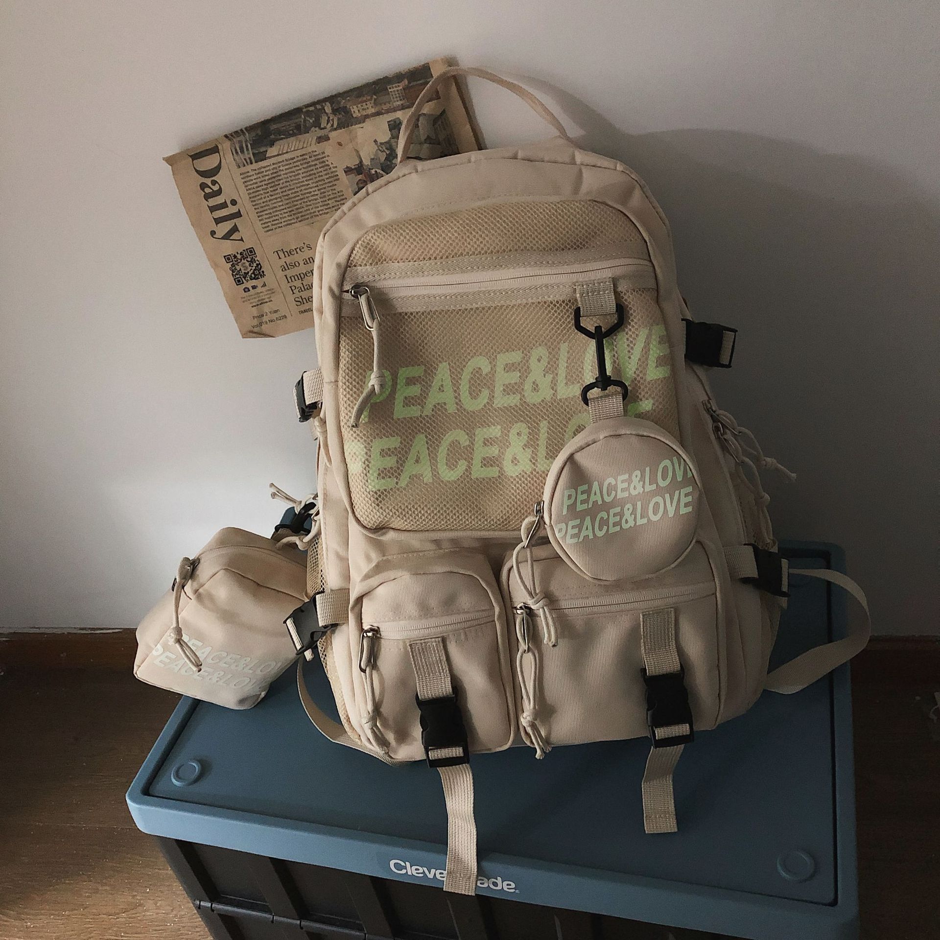 2023 nuevo de gran capacidad de la Universidad mochila femenina coreana Harajuku estudiante de secundaria mochila