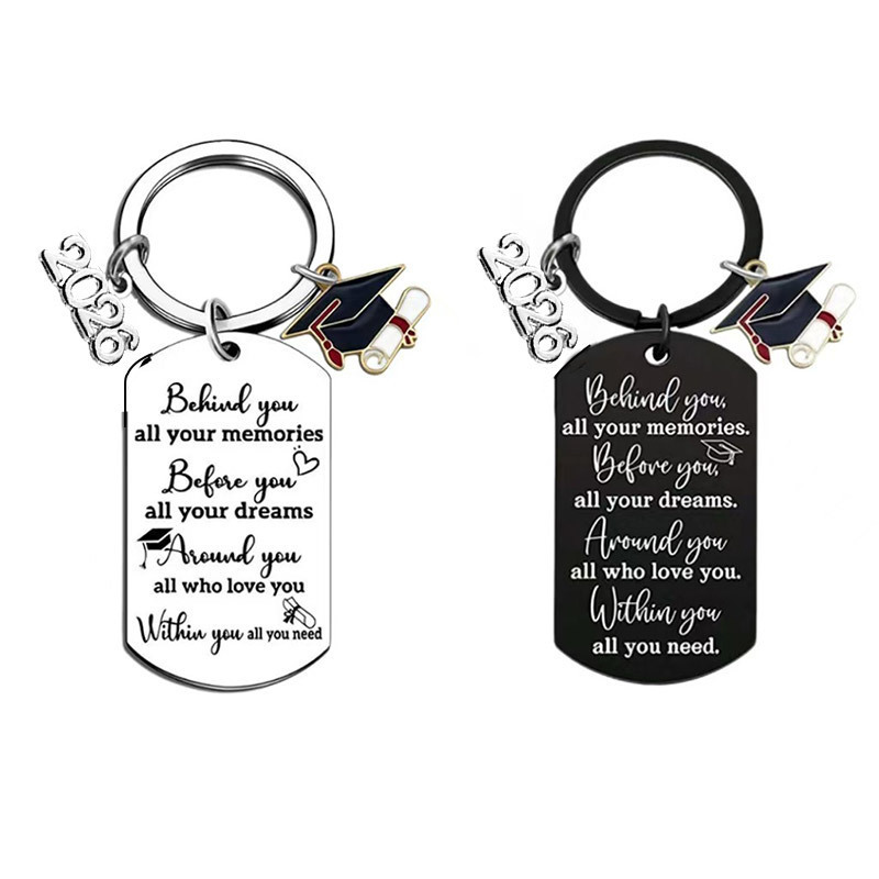 Amazon's New 2026 Graduation Season Graduation Gift Military Tag Stainless Steel Keychain Backpack Pendant Wholesale Amazon's New 2026 Graduation Season Graduation Gift Military Tag Stainless Steel Keychain Backpack Pendant Wholesale