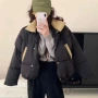 小众撞色新款拼接羽绒服
