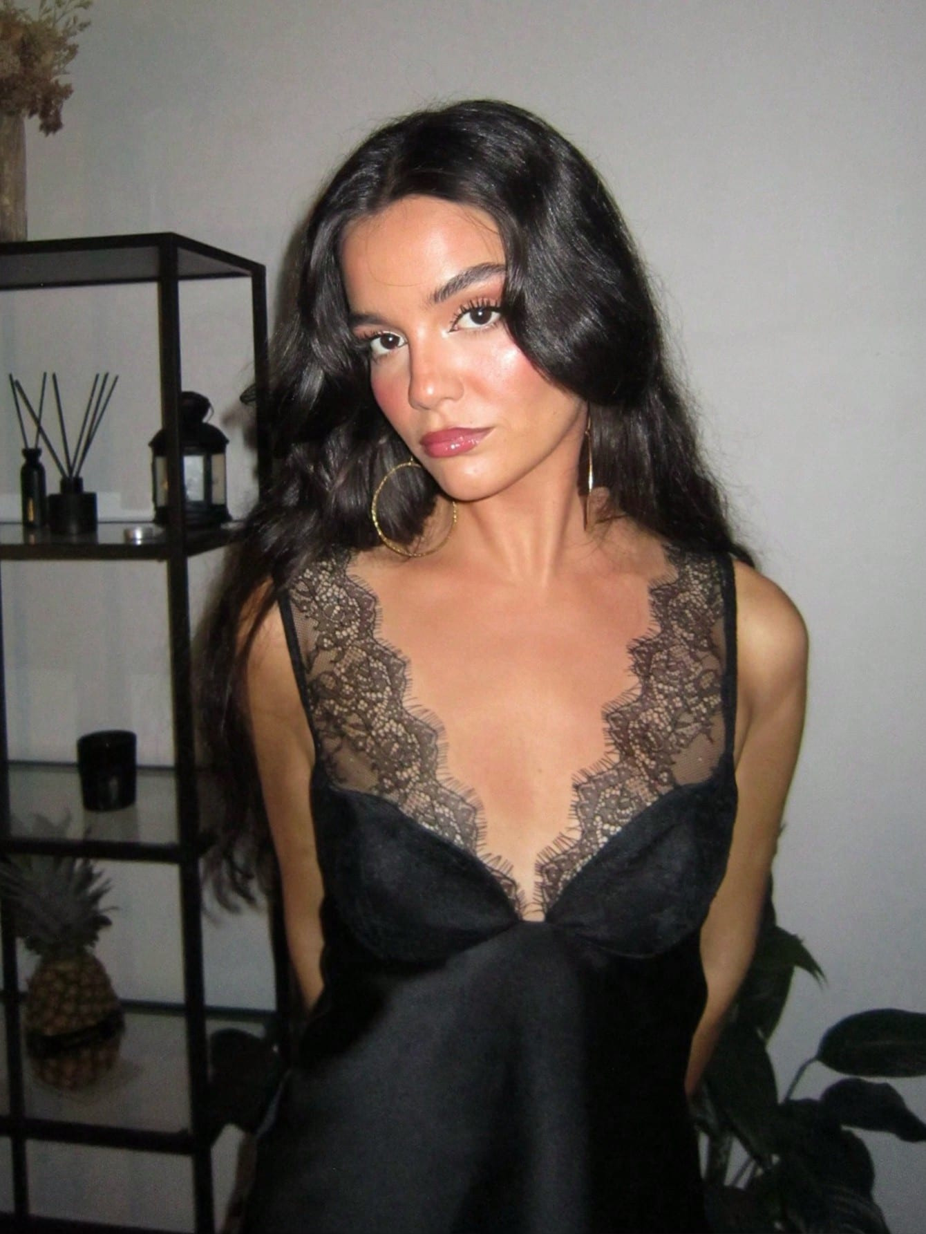 Women's Lace Satin Sleeveless Vest Top American Style Fashionable Autumn Winter Clothing Regular Fit Tank Camis_ecoleips.com