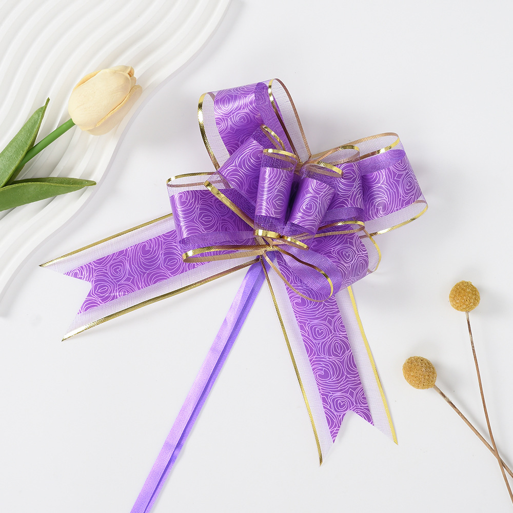 Explosiones transfronterizas 50 grandes decoración rosa nieve arco mano flores canasta de frutas paquete de regalo de Navidad